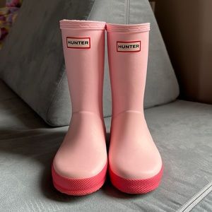 Toddler girls kids first classic hunter boots size UK 10 US 11B